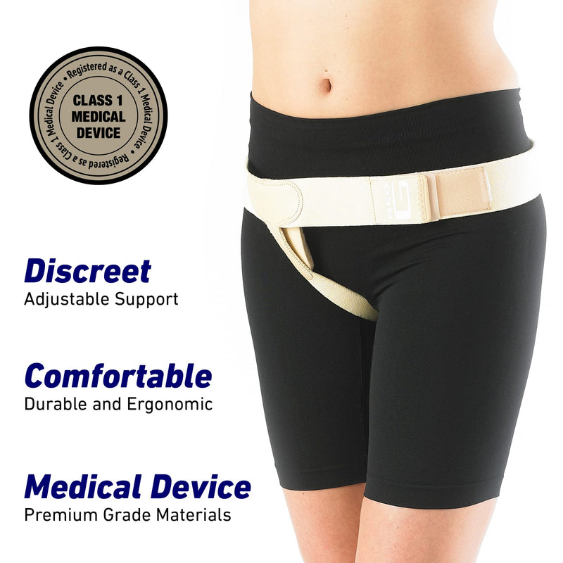 Neo G Lower Hernia Support for Men and Women - Inguinal Hernia Support - Hernia Belt Reduces Symptoms of Overstrain & Exertion - Truss for Hernia Breathable & Adjustable - S - Right SMALL-RIGHT: 25.6 - 31.5 In / 65 - 80 cm - NewNest Australia