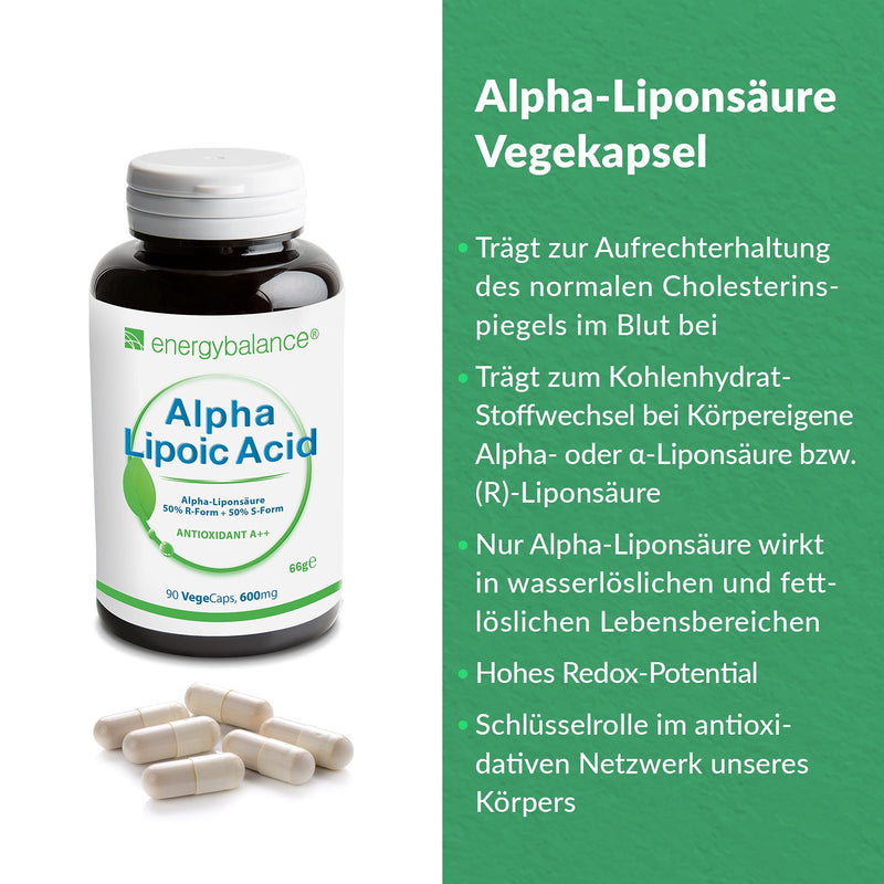 Alpha Lipoic Acid 600 mg – 90 Vegecaps - NewNest Australia