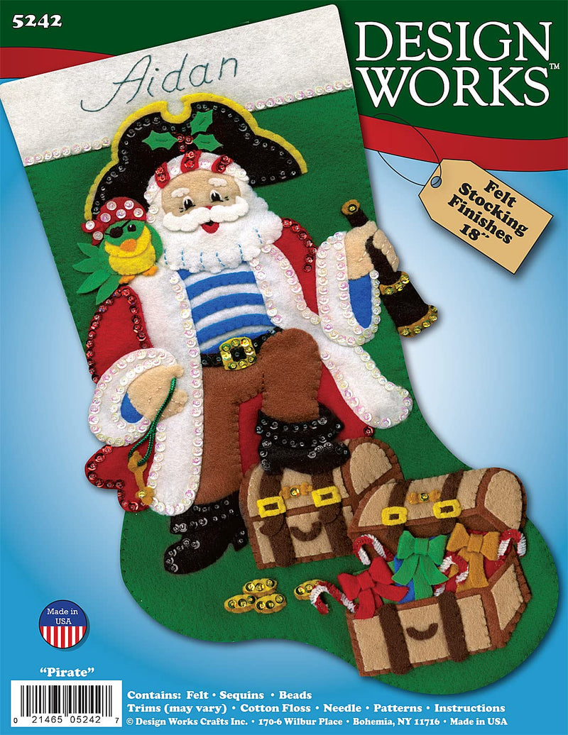 Tobin Pirate Stocking Felt Applique Kit, 18-Inch Long - NewNest Australia
