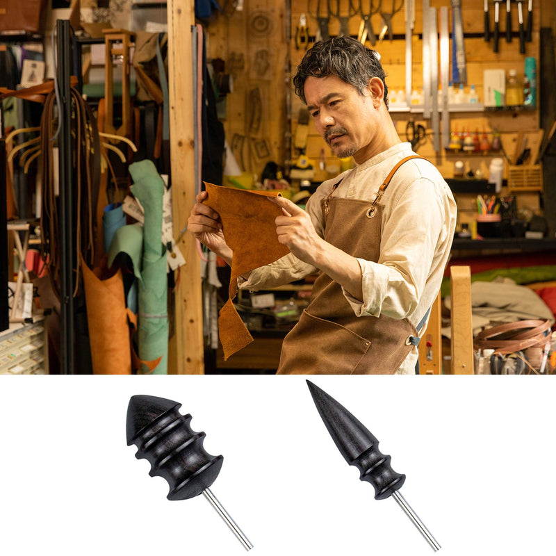 AUEAR, Pack of 2 Leather Burnisher Bits for Rotary Tools PU Leather Burnishing Tips for Clean Edges of Leather Craft Projects - NewNest Australia