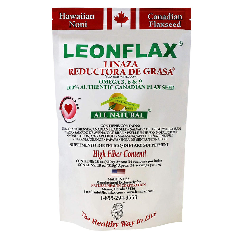 Leonflax, 100% Authentic Canadian Flax Seed, All-natural, High Fiber Content, Dietary Supplement to Improve your Digestive Health, 18 Oz, Bag 1 - NewNest Australia