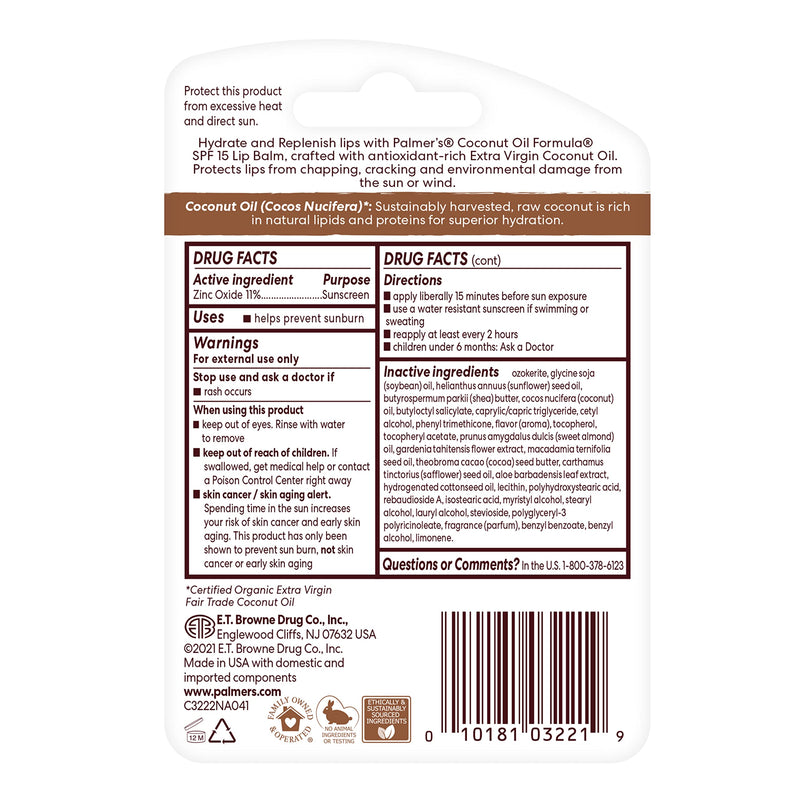 Palmer's Coconut Oil Formula Lip Balm Duo with SPF 15 (Pack of 2) 2 Count (Pack of 1) - NewNest Australia