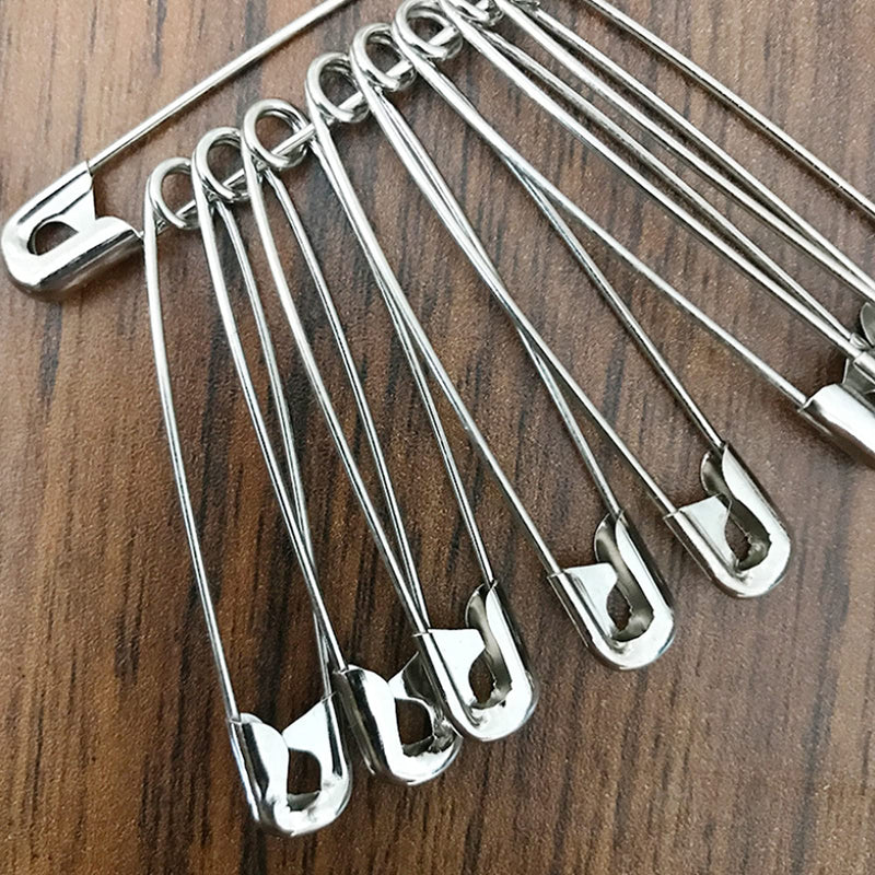 iRIIRIO Large Safety Pins 55mm/2.2inch, Heavy Duty Safety Pins 200pcs, Steel Safety Pins Bulk Metal Silver Sewing Pins Perfect for Sewing Quilting Cloth Curtain Bedsheet Sofa Laundry. 2.2"/200pcs - NewNest Australia