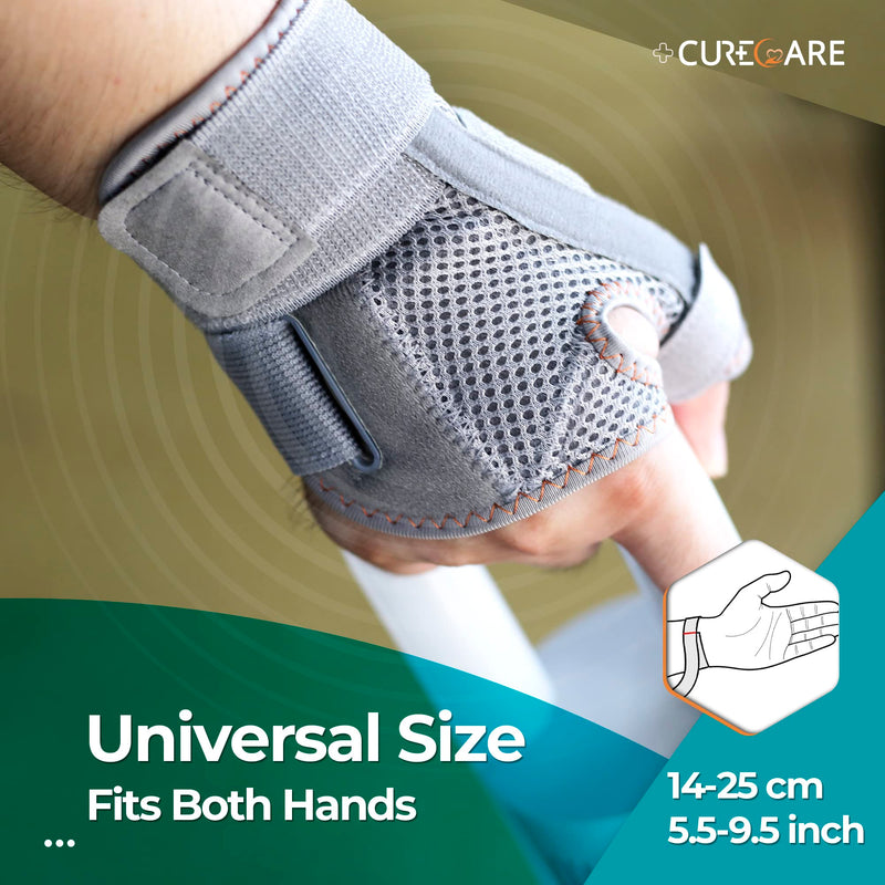 CURECARE Thumb Splint, Comfortable CMC Thumb Brace Right & Left, Universal Size Thumb Brace for Arthritis, Tendonitis, CMC Joint Injuries (Grey) Grey - NewNest Australia