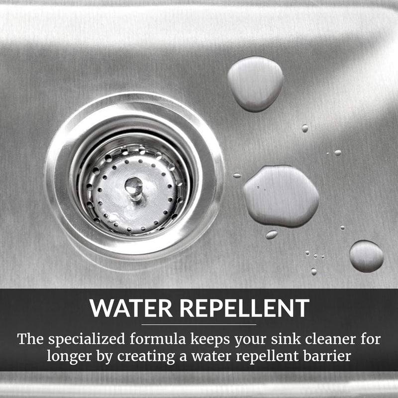 Hope's Perfect Sink Cleaner and Polish, Restorative, Water-Repellant, Removes Stains, Ideal for Brushed Stainless Steel, Cast Iron, Porcelain, Corian, Composite, Acrylic, 8.5 oz 2 Pack Pack of 2 - NewNest Australia