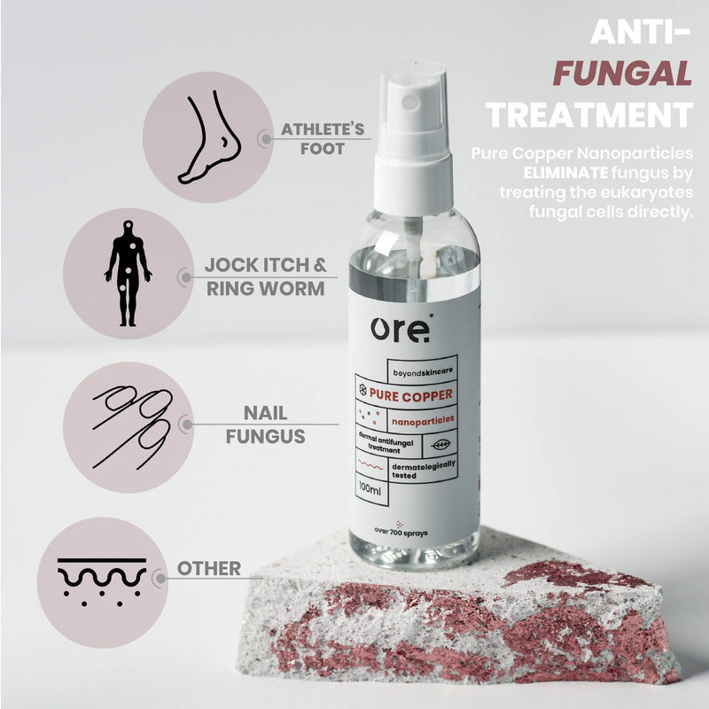 Ore® ● Professional Dermal Anti-fungal Treatment (Cure&Prevent) ● 100% Natural ● 100ml/700+ Sprays ●Athletes Foot, Ringworm, Jock Itch, Smelly Feet & Nail Fungus ● Recommended by Podiatrists - NewNest Australia