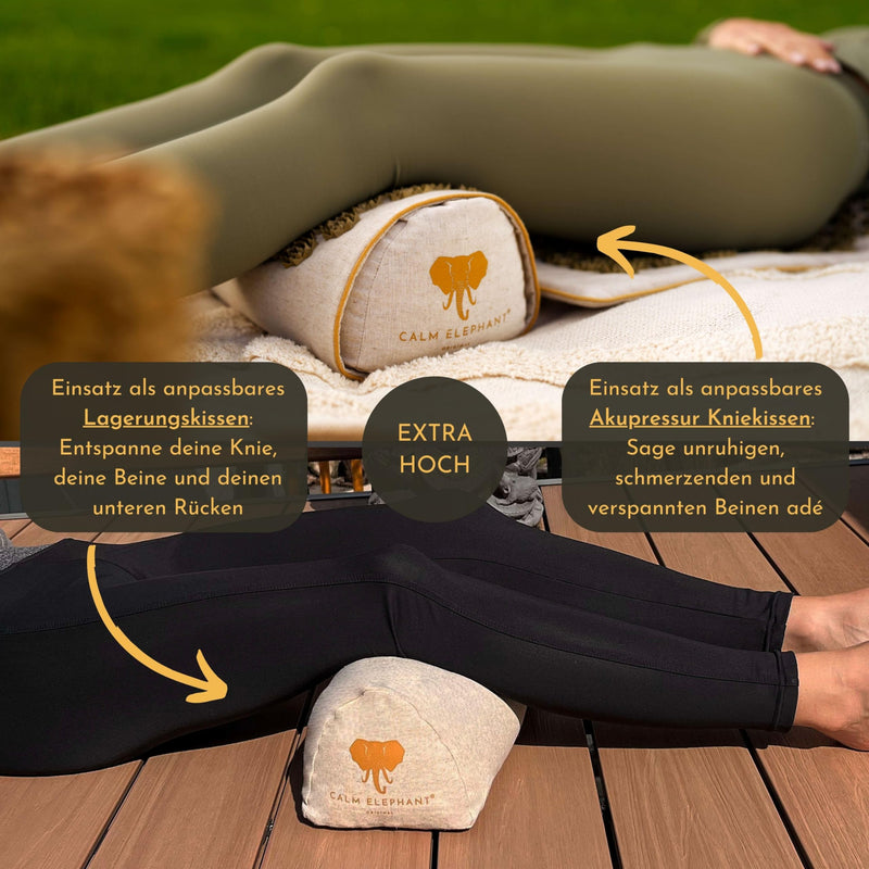 Calm Elephant Original Premium 2-In-1 Acupressure Knee Cushion & Extra High Knee Roll Positioning Roller, For Knee Pain And Back Pain, Relieve Tension In The Legs, Supplement To Acupressure Mat - NewNest Australia