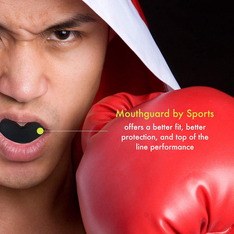 DAMAGE CONTROL High Impact Mouth Guard, Mouthguards for Sports, Boxing, Roller Derby, Hockey, Lacrosse Mouth Guard, Mouth Guards with Ultra Fit and Protection Against Shock Youth Black 2.0 - NewNest Australia