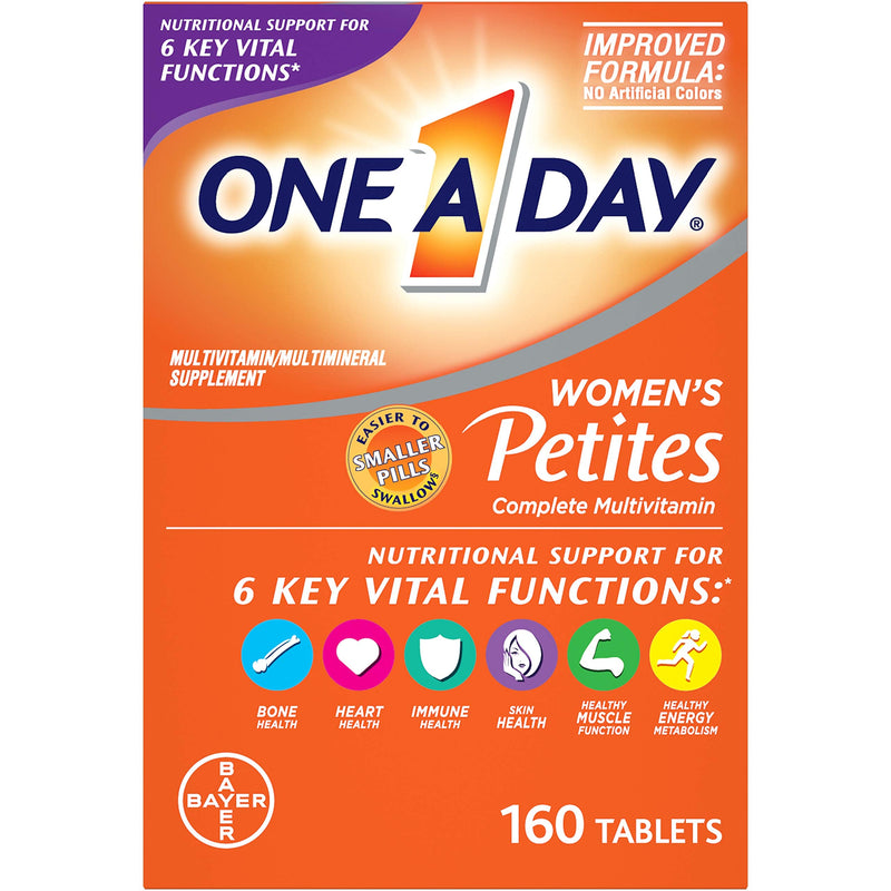 One A Day Women’s Petites Multivitamin,Supplement with Vitamin A, Vitamin C, Vitamin D, Vitamin E and Zinc for Immune Health Support, B Vitamins, Biotin, Folate (as folic acid) & more, 160 count - NewNest Australia