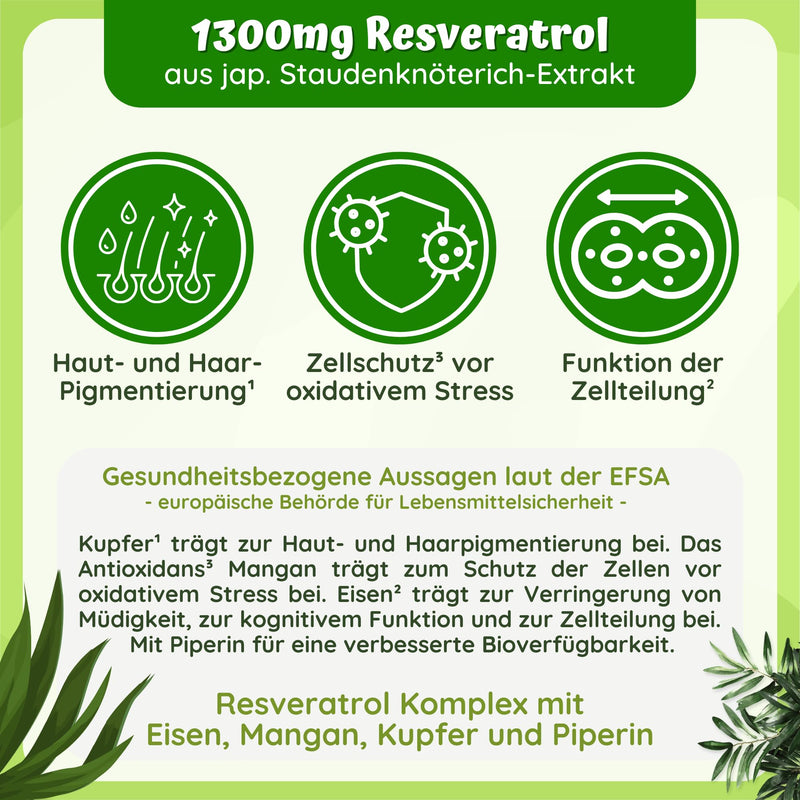 Loodus 1300 Mg - 100:1 Resveratrol High Dose Per Daily Dose - 100 Resveratrol Capsules - Strong Price Performance - Natural Resveratrol From Knotweed Extract - Oxidative Cell Protection¬_ - Vegan - NewNest Australia