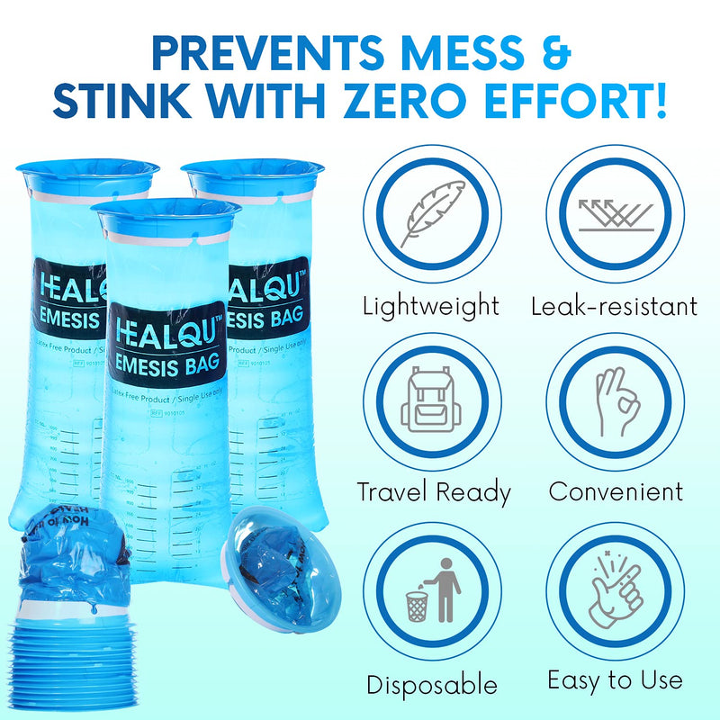 Hospital Vomit Bags - 24 Pack 1000ml Car Throw Up Bag - for Airsick Travel & Motion Sickness - Leak Resistant Medical Grade Puke Bag - Disposable Barf Bags Throw Up, Nausea - NewNest Australia