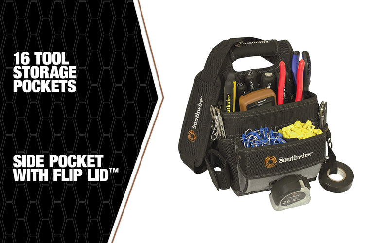 Southwire Tools & Equipment BAGESP Electrician's Shoulder Pouch Tool Carrier - NewNest Australia