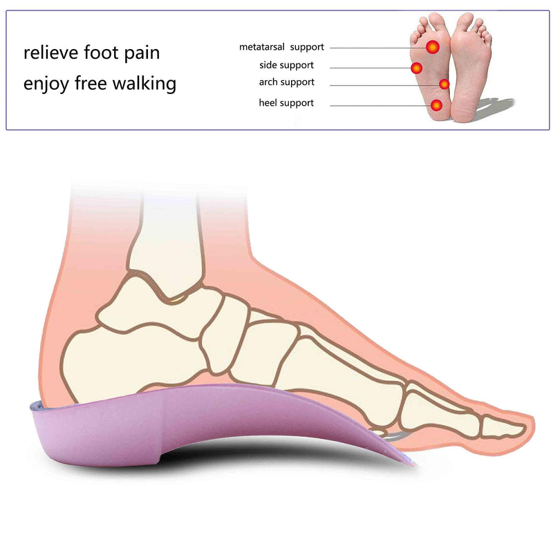 Pcssole’s 3/4 Orthotic Arch Support Shoe Insoles High Arch Support Insoles for Plantar Fasciitis, Flat Feet, Over-Pronation,Heel Pain,Heel Spur,for Men and Women S:UK-W(3.5-5) Blue - NewNest Australia