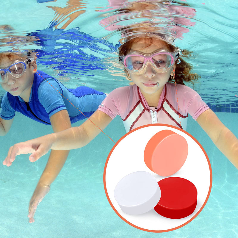 36 Pairs Gel Ear Plugs Reusable Silicone Earplugs Waterproof Swimming Earplugs Noise Cancelling Ear Plugs for Adults Kids Ear Plugs for Swimming Sleeping Snoring Studying (White, Red, Orange) White, Red, Orange - NewNest Australia