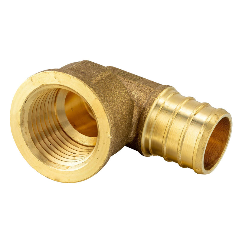 (Pack of 5) EFIELD PEX 3/4"x3/4" FEMALE THREADED NPT ELBOW ADAPTER BRASS CRIMP FITTINGS , LEAD FREE-5 PIECES - NewNest Australia