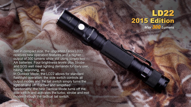 Fenix LD22 G2 2015 Edt 300 Lumens LED Flashlight One Size - NewNest Australia