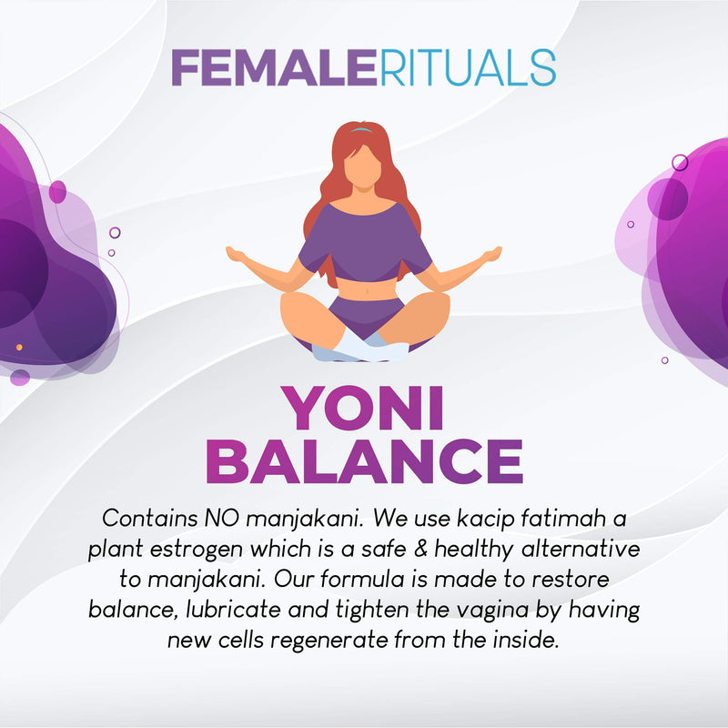Female Rituals Yoni Balance Vaginal Tightening Pills with Kacip Fatimah, No Tightening Gel or Cream Needed - Vaginal Rejuvenation and Dryness Moisturizer - NewNest Australia