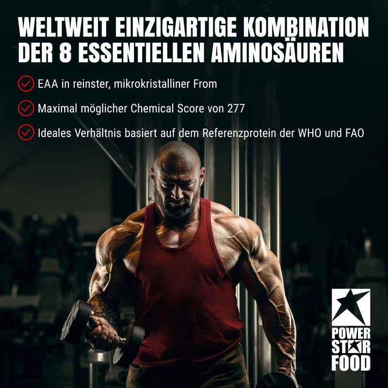 Powerstar Eaa High End Tabs | 200 Tablets With All 8 Essential Amino Acids | Highest Chemical Score 277 | Made In Germany | Amino Complex High Dose Vegan | Reference Protein Of Who&Fao - NewNest Australia