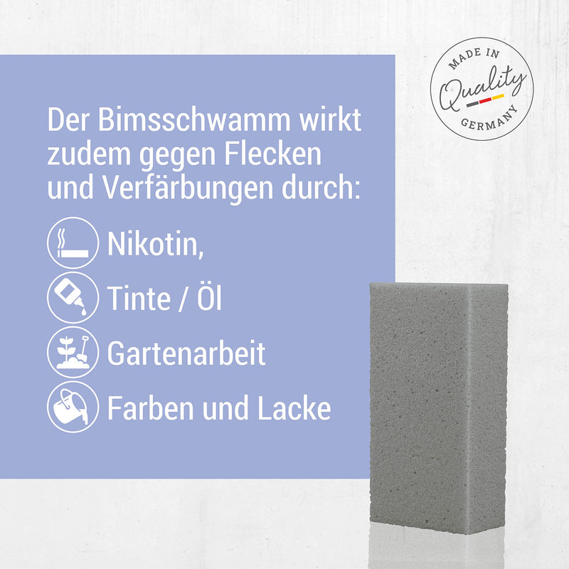 Titania Pumice Sponge (Square), Pumice Sponge For Hand And Foot Care, Easy To Remove Callus, Pumice Stone Foot Care, For Men And Women, Made In Germany, Pumice Sponge For Feet (Grey) - NewNest Australia