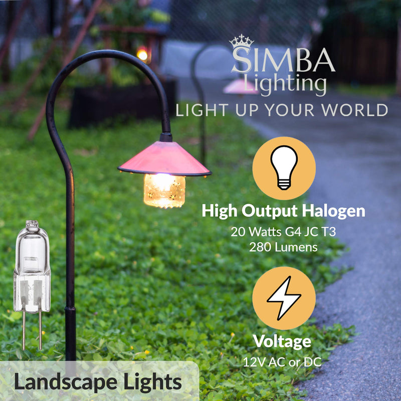Simba Lighting Halogen G4 T3 10 Watt 120lm Bi-Pin Bulb (10 Pack) 12 Volt A/C or D/C for Accent Lights, Under Cabinet Puck Light, Chandeliers, Track Lighting, 10W 12V 2 Pin JC Warm White 2700K Dimmable 10.0 Watts - NewNest Australia