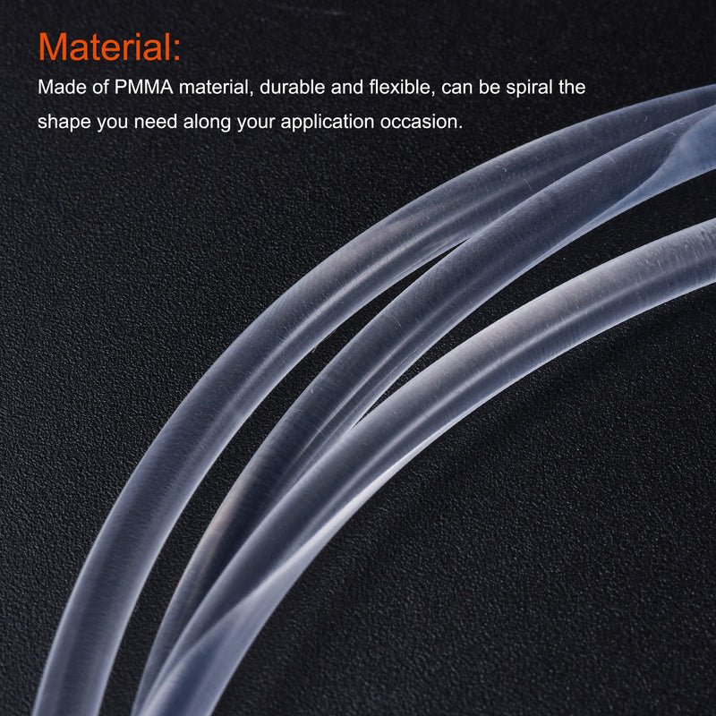 MECCANIXITY PMMA Side Glow Fiber Optic Cable 4mm 1M for LED Light Guide in Home, Hotel 4.0mm x 1m - NewNest Australia