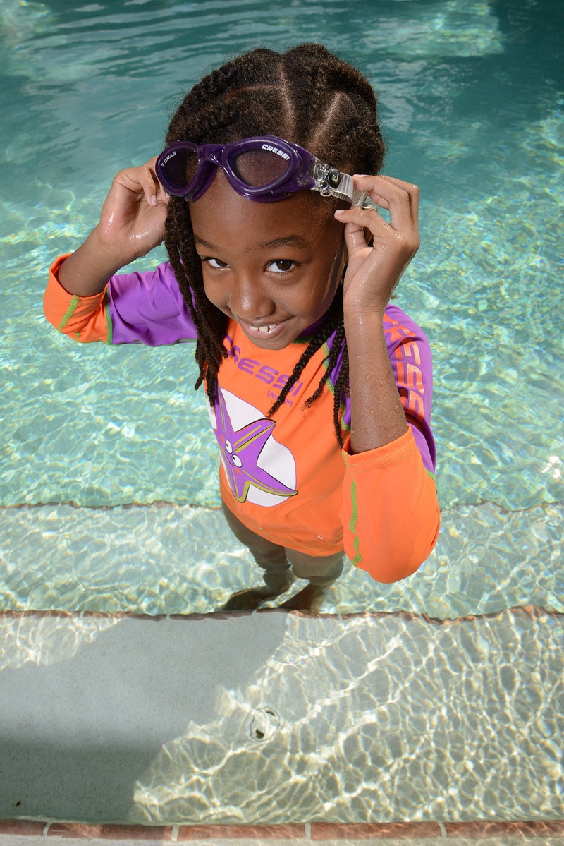 Cressi Young Swim Goggles for Kids Aged 7 to 15- Made of Soft Silicone | King Crab: made in Italy Lilac - NewNest Australia