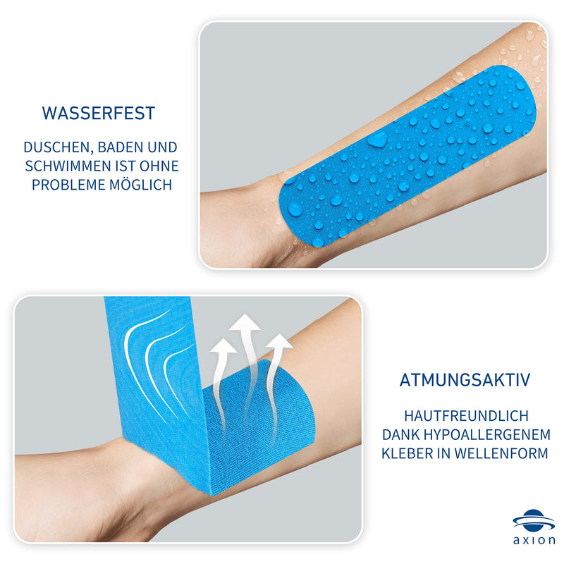 Axion Kinesiology Tapes 6 Rolls Mixing Set | Waterproof ‚ Skin-Friendly ‚ Elastic ‚ Self-Adhesive Fitness Bandage | Physio Tape Ideal For Sports & Everyday Use - Axion - NewNest Australia