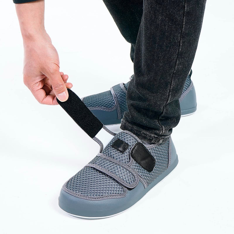 Diabetic Slippers Men Women Arthritis Edema Adjustable Closure Sandals Extra Wide Velcro Casual Shoes Comfortable Rehabilitation Shoes For Seniors 37 Eu Grey - NewNest Australia