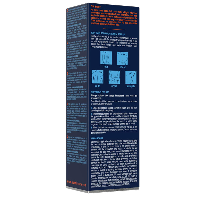 NO HAIR CREW 3 x depilatory cream for the body - thorough and gentle hair removal for men (set 3 x 200 ml) - NewNest Australia