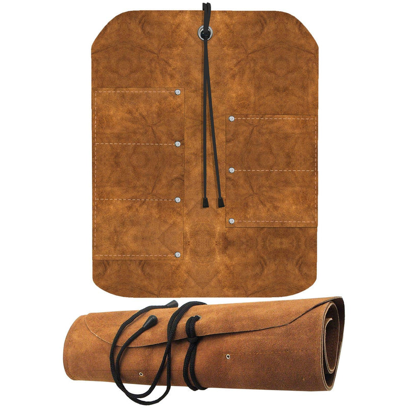 UJ Ramelson Tool Roll Holder, Durable Rollable Roll-up Hanging Pocket Pouch for Chisels, Hammers, Gouges, and More (5 Pocket, Leather) 5 Pocket - NewNest Australia