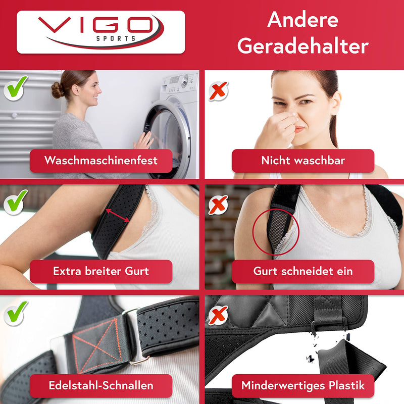 Vigo Sports *New* I Back Straightener For Efficient Posture Correction I Adjustable Back Support For Men And Women I Premium Shoulder Strap For Confident Appearance (Sm) - NewNest Australia