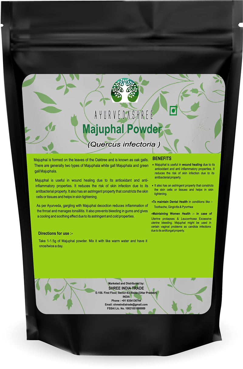 AYURVEDASHREE Majuphal Powder 200 Gm | Galnuts Powder (Quercus infectoria) | 100% Pure Quercus Infectoria/Majuphal/Manjakani - NewNest Australia