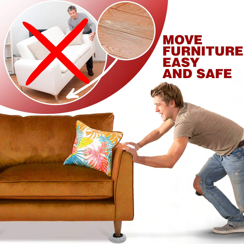 Furniture Sliders X-PROTECTOR - 4 Pack 5" Multi-Surface Sliders for Carpet - Furniture Movers Hardwood Floors - Heavy Moving Pads and Hardwood Socks - Move Your Furniture ON Any Surface Easily! 4 Pack 5 in - NewNest Australia