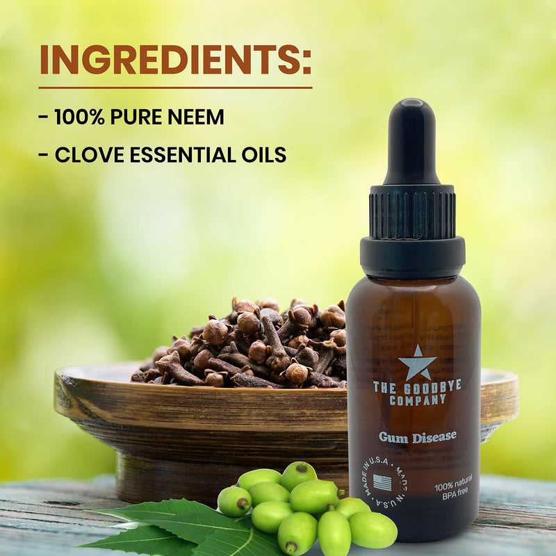 Gum Disease Organic Home Remedy for Oral Gum Disease 100 Pure Neem and Clove Essential Oils for Oral Care Effective and Natural Gingivitis Treatment 1 Fl Oz (Pack of 1) - NewNest Australia