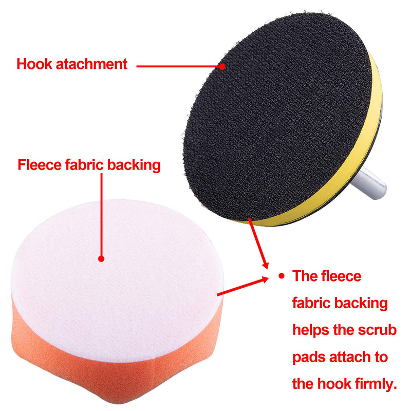 SIQUK 38 Pieces Car Polishing Pad Kit 3 Inch Buffing Pads Foam Polish Pads Polisher Attachment for Drill - NewNest Australia