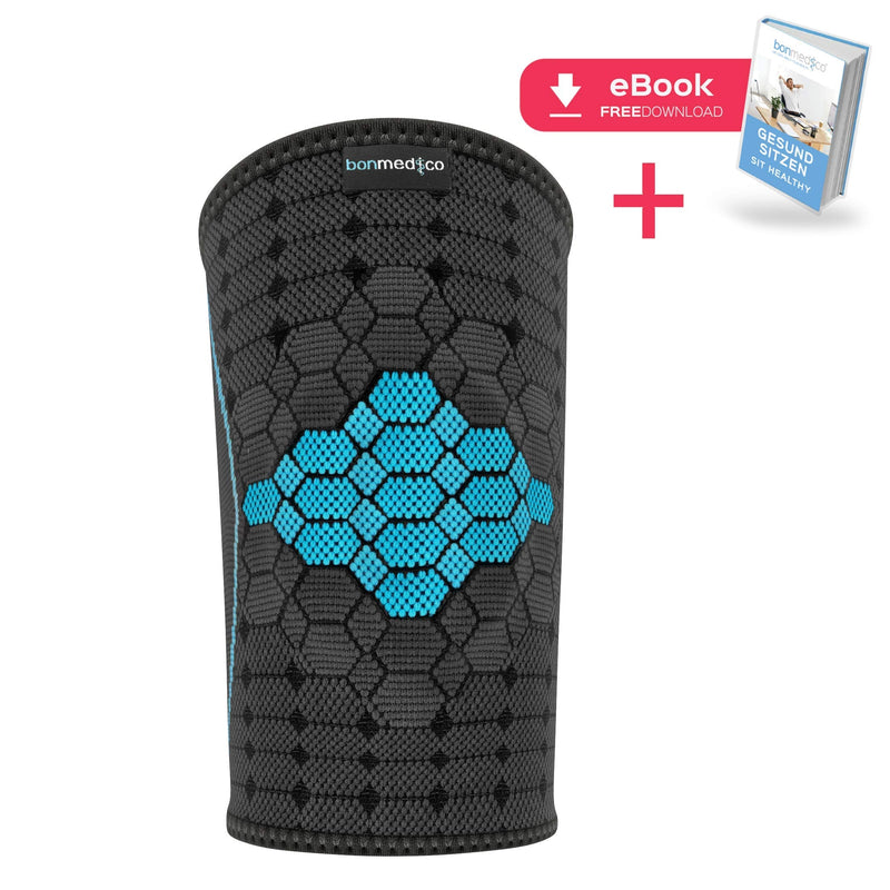 bonmedico Orthopedic knee bandage for women and men - bandage for left/right knee - strength training, fitness, sports, everyday life - wellness gifts for men and women - 1 knee pad - gray, M - NewNest Australia