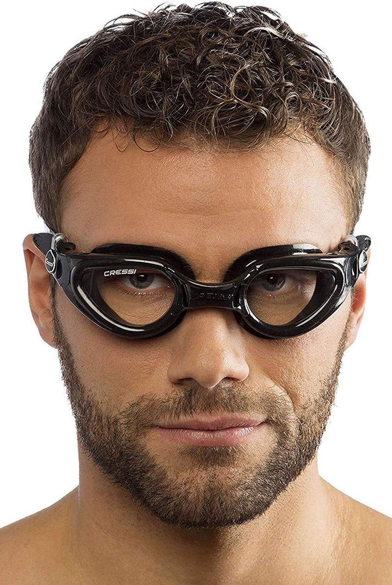 Cressi Adult Swimming Goggles with Flat Lenses for Natural Vision | Right Made in Italy Clear Lenses Clear/Clear - NewNest Australia