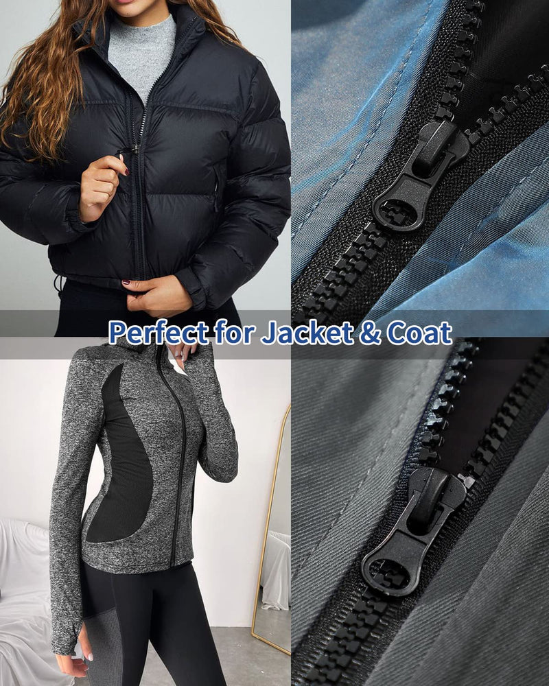 Wavebeexs 26 Inch Jacket Zipper, #5 Durable Zipper for Jacket (3 Piece), Black Plastic Coat Zipper Replacement, Separating Zipper for Coat, Down Jacket, Sweatshirt, Clothes, Parka, and More 26 Inch 3PCS - NewNest Australia