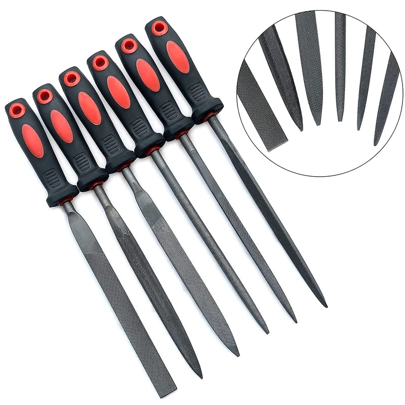 GUANGLANG Metal File Set, 6 Pcs High Carbon Steel Rasp Needle File for Wood, Jewelry, Metal, Plastic, Sanding - NewNest Australia