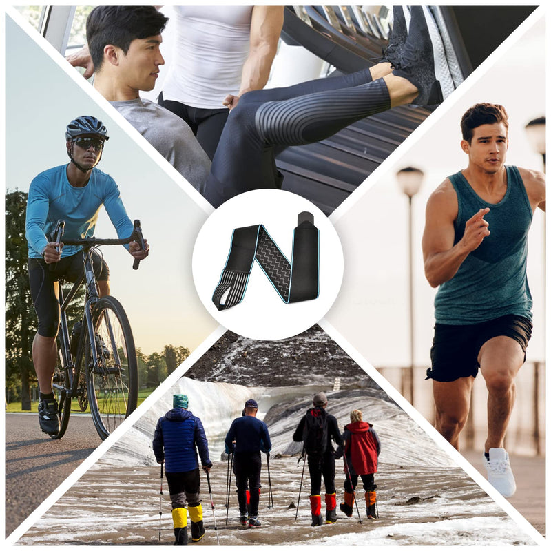 2 Pack Blue Elastic Foot Brace Breathable Sports Ankle Support Basketball Football Running Adjustable Ankle Support Protect Ankle From Sprains Suitable For Men And Women - NewNest Australia