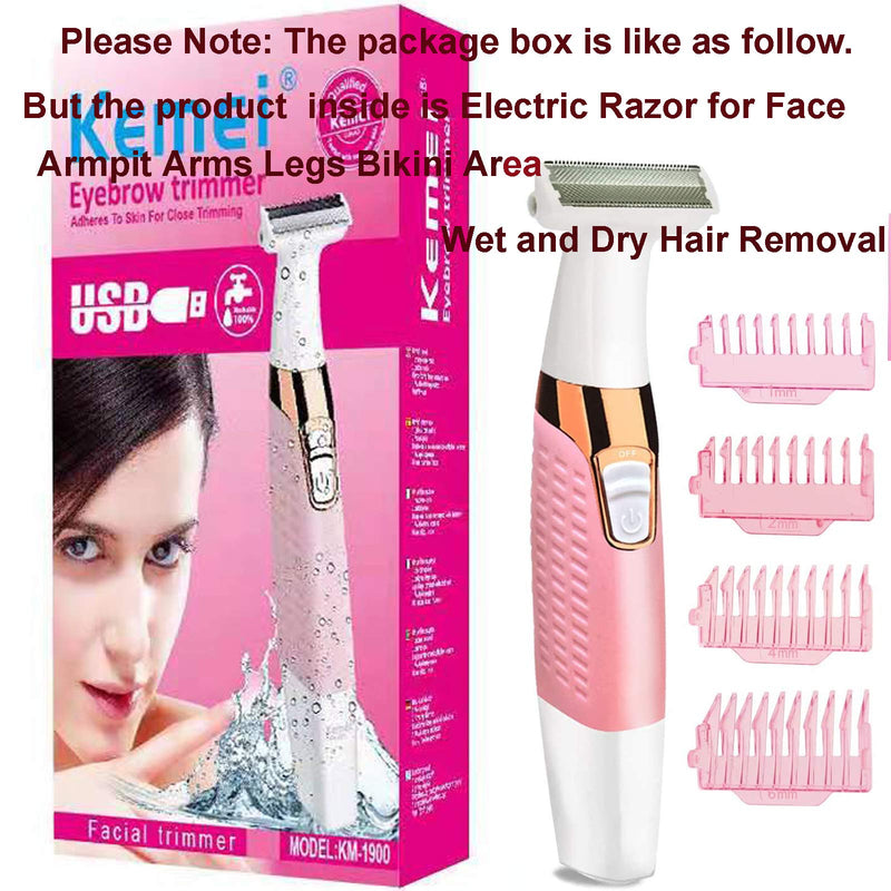 Electric Razor for Women,Wet & Dry Rechargeable Cordless Painless Lady Electric Shaver Body Hair Remover for Legs Underarms and Bikini Trimmer for Women - NewNest Australia