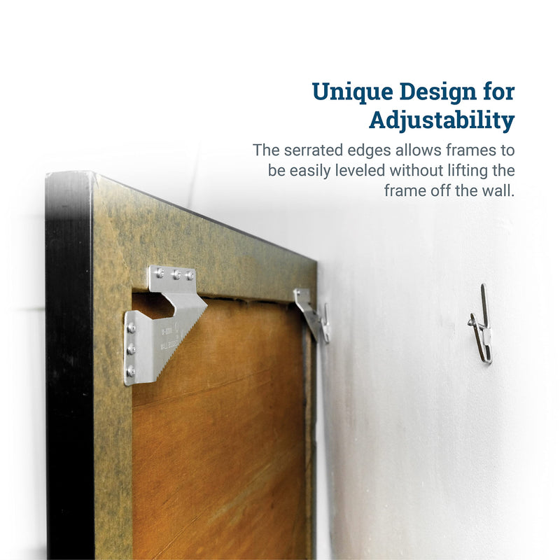 Wall Buddies Large Wall Hanger for Wood Picture Frames - Supports 60 lbs - 5 Pack - Includes Wall Hooks, Nails and Screws - NewNest Australia