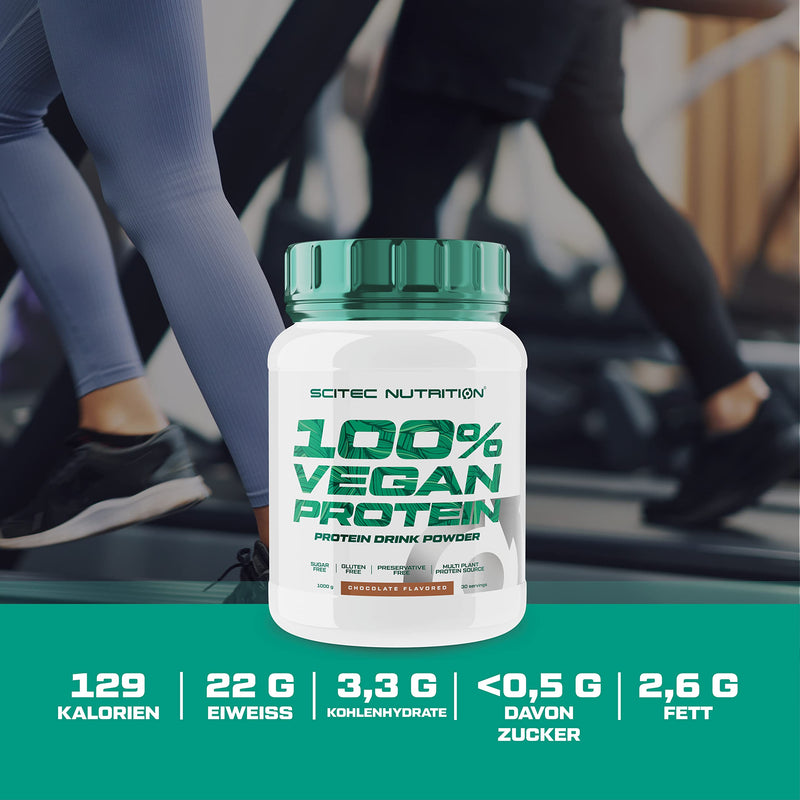 Scitec Nutrition 100% Vegan Protein, Flavored Drink Powder With Vegetable Proteins, With Vitamin B12 And Sweeteners, Sugar-Free, Gluten Free, 1 Kg, Chocolate - NewNest Australia