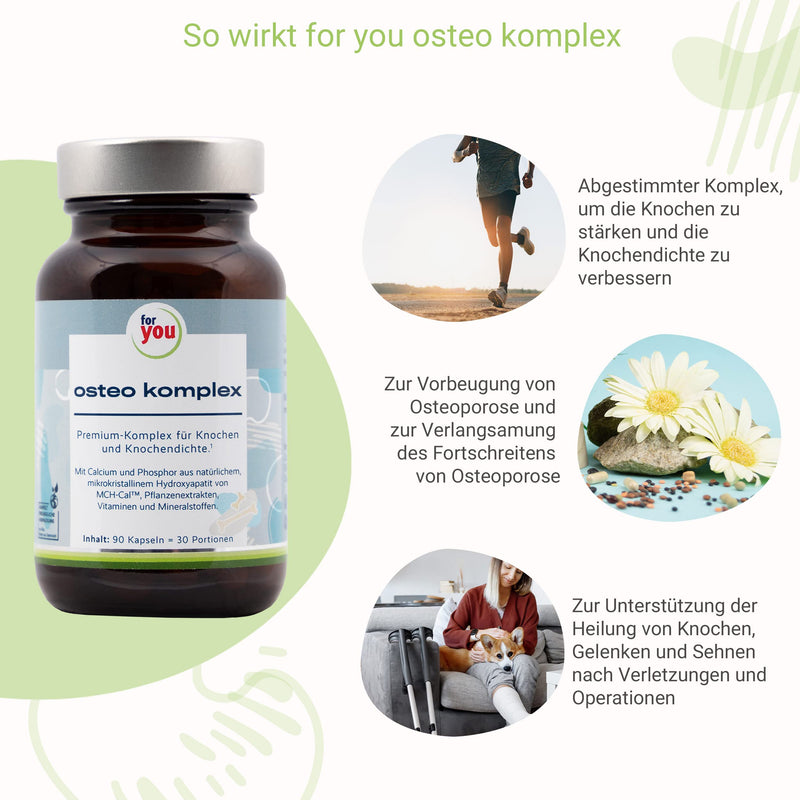 Osteo Complex | Premium Complex For Maintaining Normal Bone & Bone Density | With Natural Calcium & Phosphorus From Hydroxyapatite By Mch-Cal‚Ñ, Plant Extracts, Vitamins, Minerals | Best Before Date 04/24 - NewNest Australia
