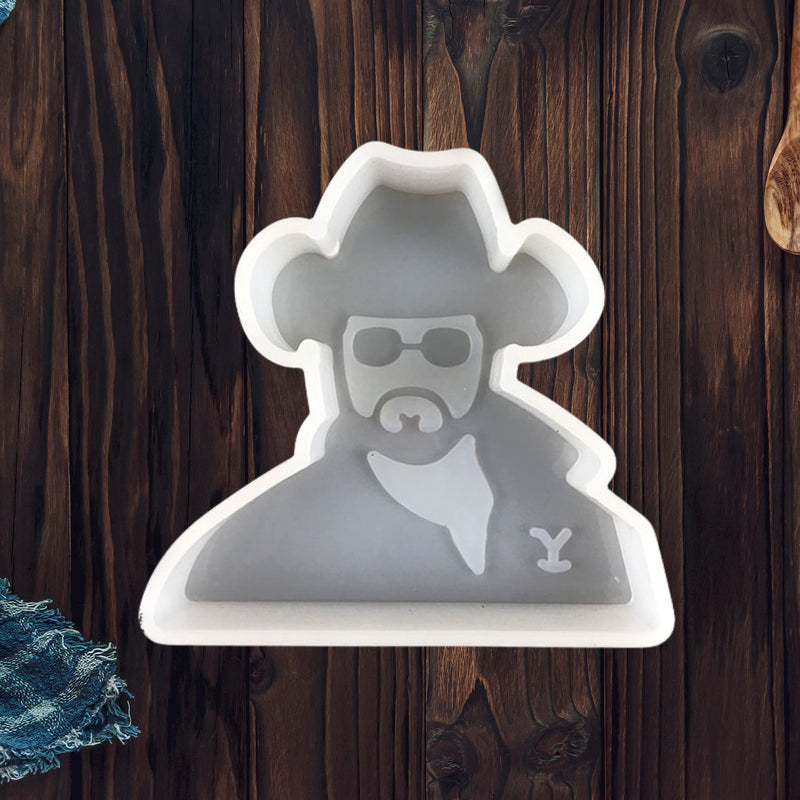 Cowboy Rip Silicone Mold | Cowboy Rip Silicone Mold for Freshies, Silicone Mold for Epoxy, Silicone Mold for Soap | 4.25" Wide x 4" Long x 1" Deep | Send Rip | Y Jacket Oven Safe - NewNest Australia