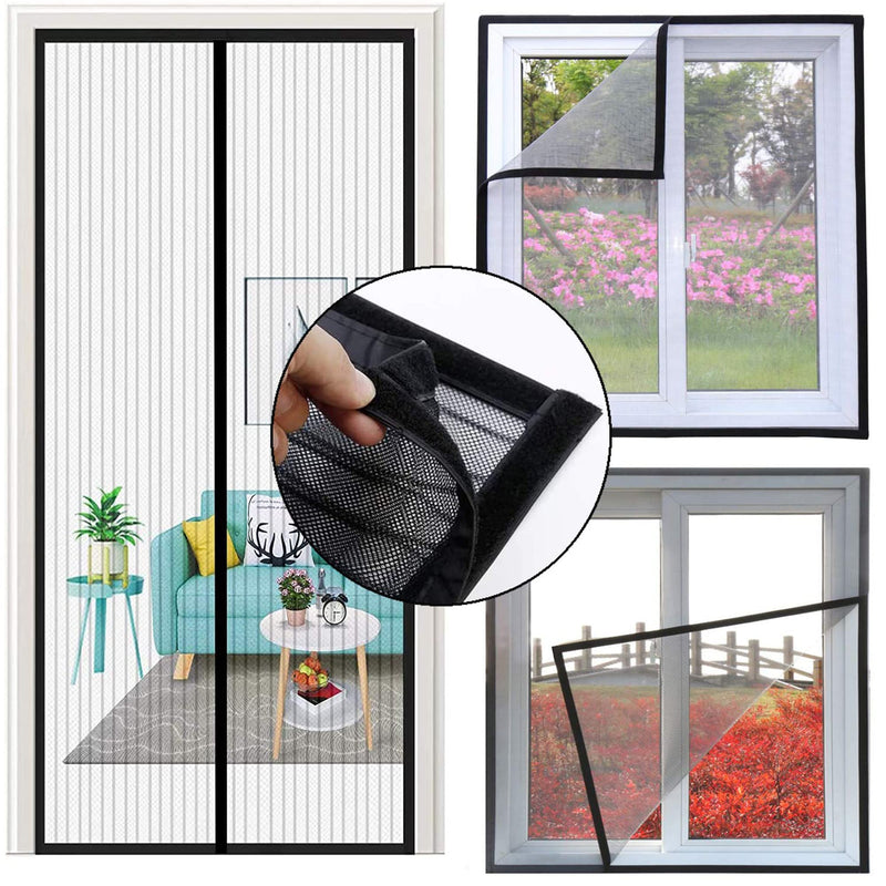 BRAVESHINE 2 Rolls 16.5FT Heavy Duty Strips with Adhesive - 1.2 Inch Double Sided Sticky Back Hook Loop Tape Fastener for Indoor Outdoor Home Office Classroom DIY Craft or Anti Slip Use - Black - NewNest Australia