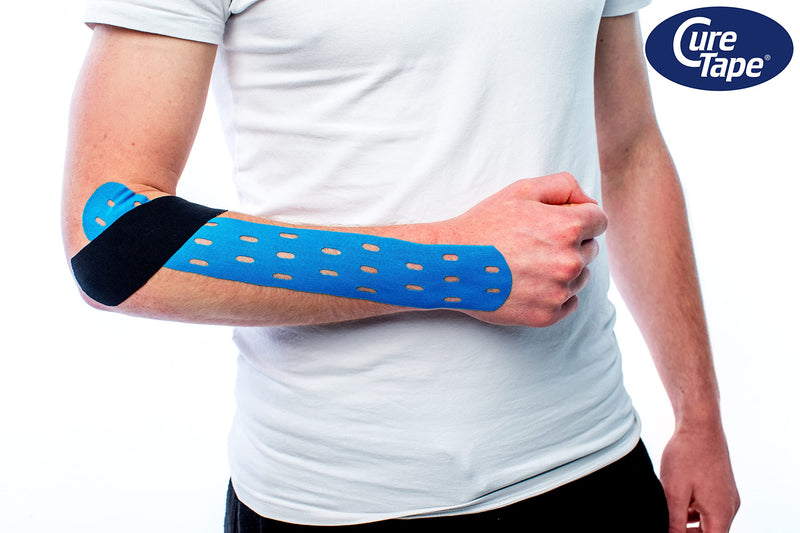Curetape Punch Black | Kinesiology Tape With Extra Elasticity And Ventilation | Kinesio Tape For Joint, Knee, Ankle And Shoulder Pain | Waterproof And Latex-Free Kinesio Tapes | 5Cm X 5M - NewNest Australia