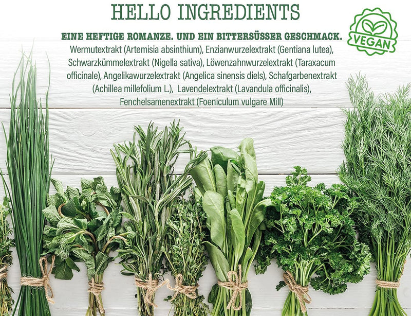 Hellobitter - Bitter Drops 50 Ml According To Hildegard Von Bingen - Bitter Herbs / Bitter Substances Drops Vegan - High Bioavailability, Laboratory Tested, High Dosage, Liquid - NewNest Australia