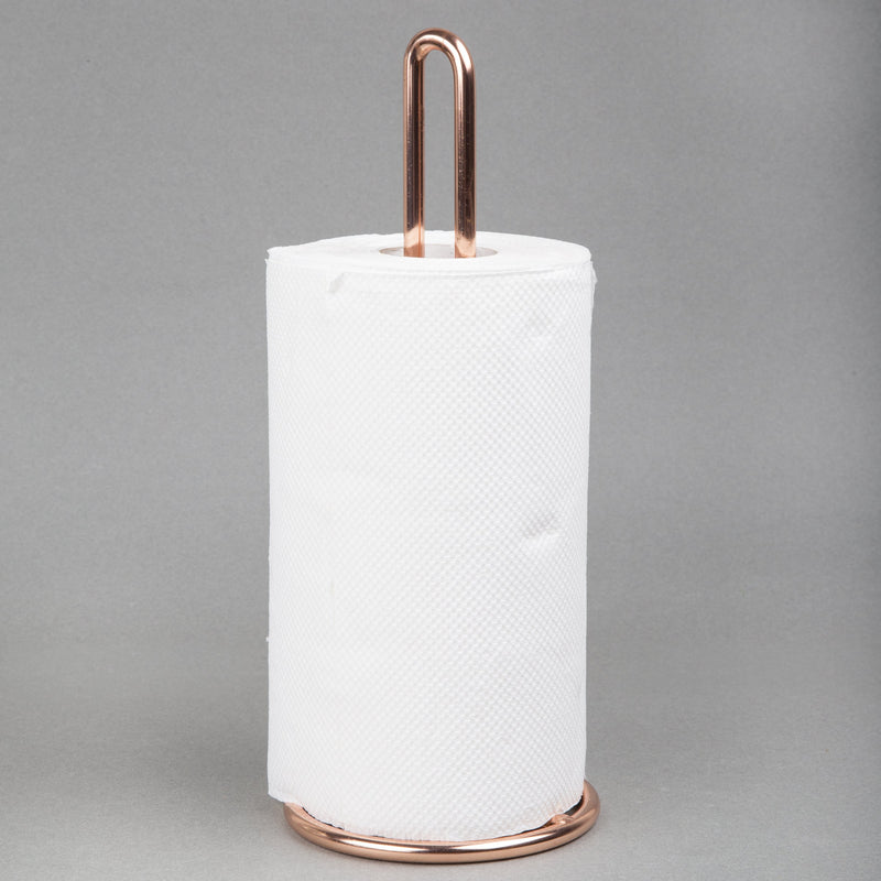 NewNest Australia - Creative Home Heavy Duty Copper Plated Upright Paper Towel Holder Kitchen Towel Dispenser 