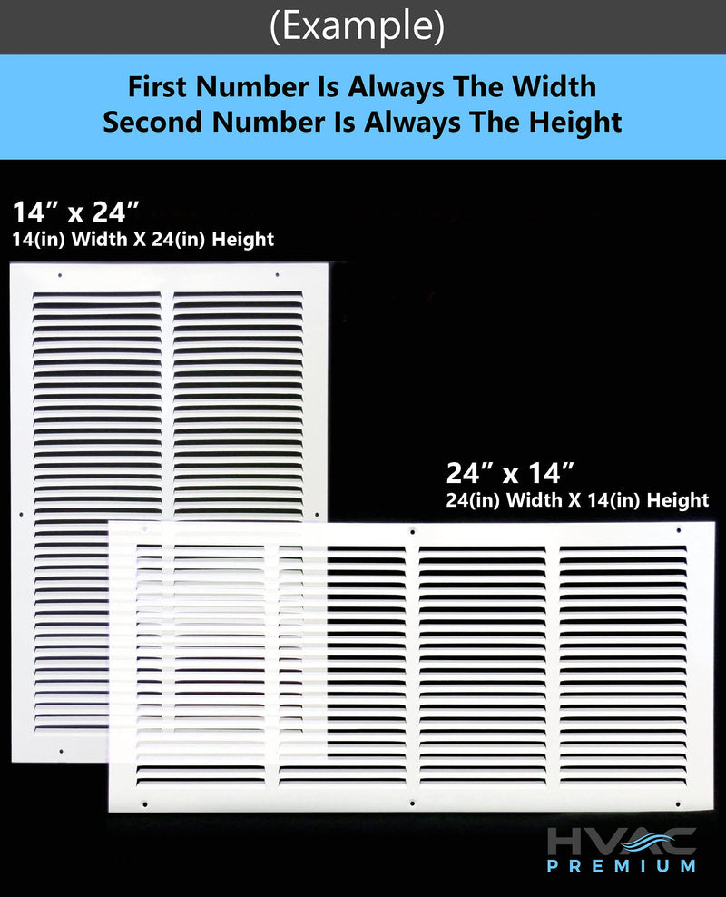 4" x 6" Return Air Grille - Sidewall and Ceiling - HVAC Vent Duct Cover Diffuser - [White] [Outer Dimensions: 5.75w X 7.75" h] 4x6 White - NewNest Australia